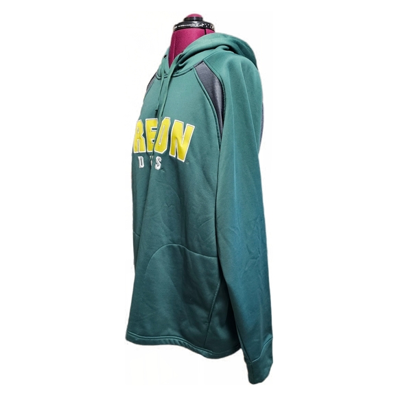 Oregon Ducks Green and Gray University Embroidered Hoodie - Picture 3 of 16